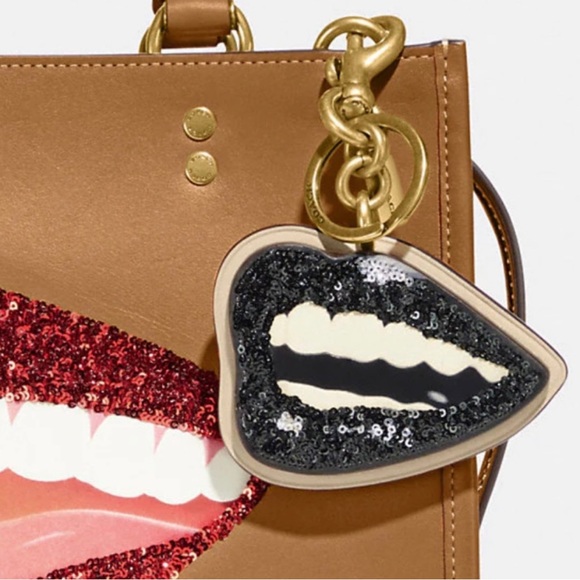 Last one! New Coach X Tom Wesselmann Lips Keychain Bag Charm - Picture 3 of 5